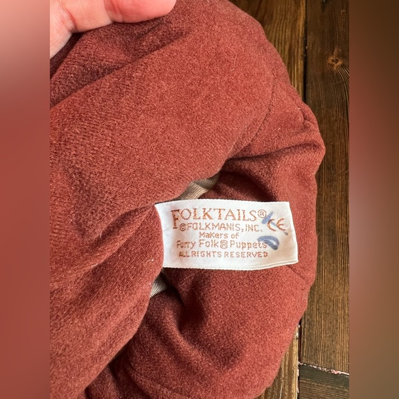 FOLKTAILS • Furry Folk Snail Puppet brown vintage plush hand plush Folkmanis - Picture 10 of 14